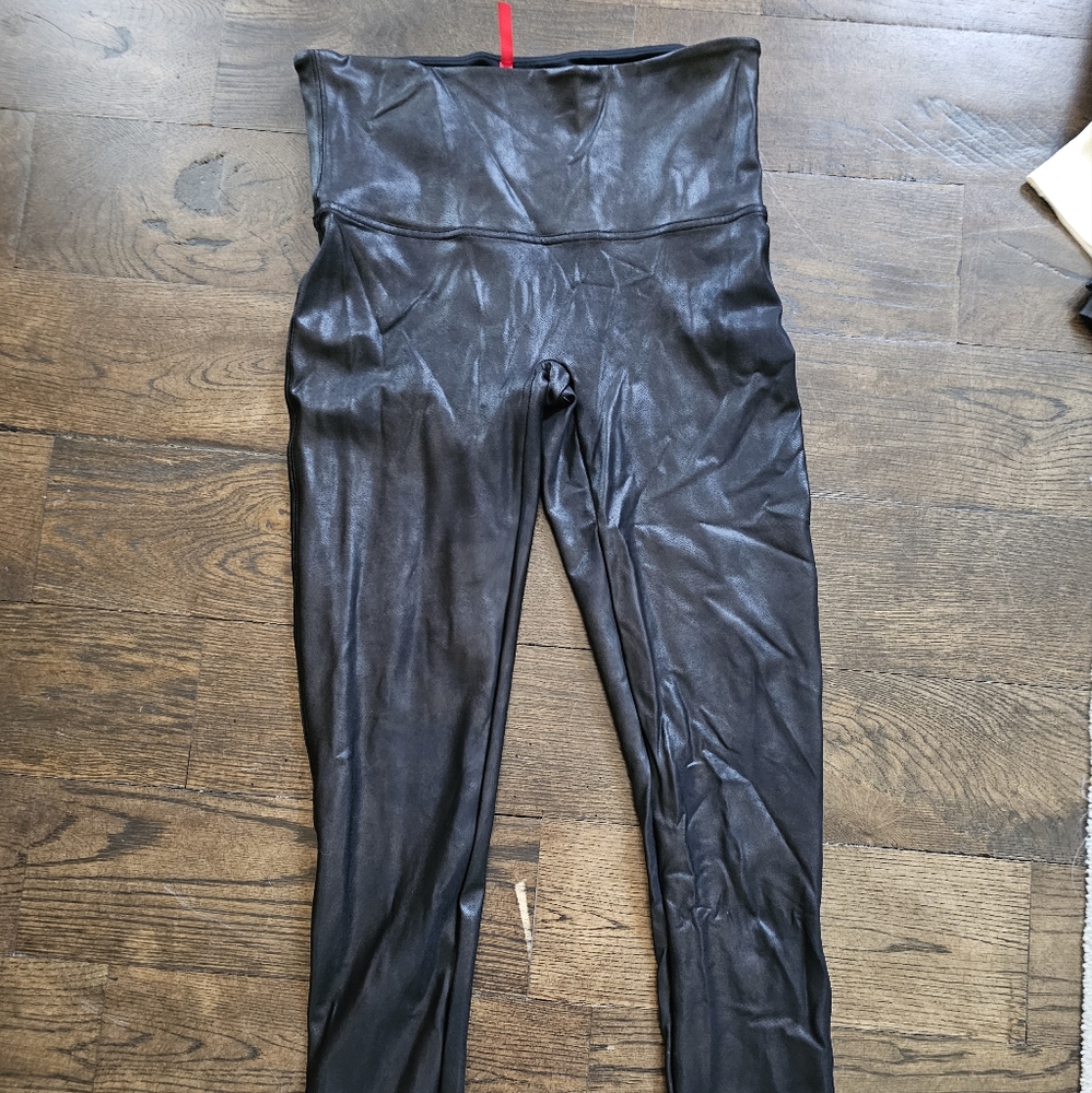 Black Spanx Faux Leather Leggings